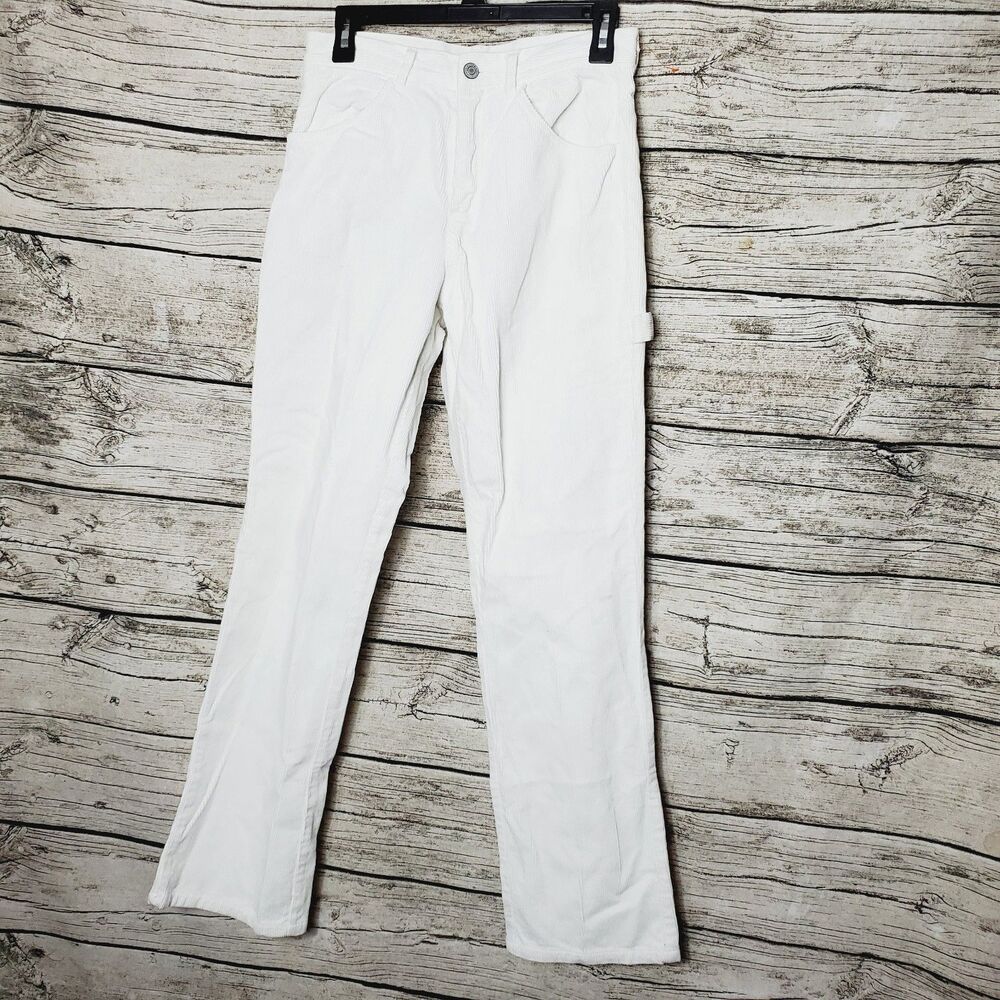 J. Galt Shanghai White Corduroy Bootcut Pants Size Medium